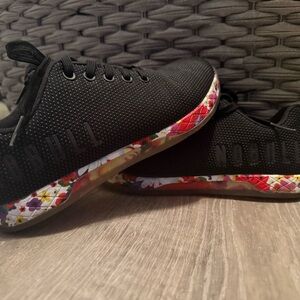 NOBULL Women's Black with Floral Sole Athletic Shoes